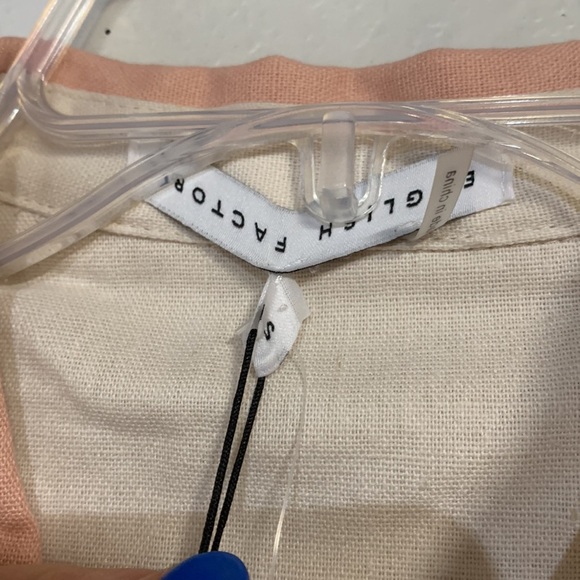 ENGLISH FACTORY COLORBLOCK BUTTON UP LINEN DRESS MIDI SMALL NEW WITH TAGS - Picture 5 of 8